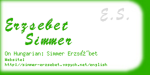 erzsebet simmer business card